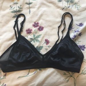 Satin and Mesh Bralette
